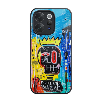 Royal Graffiti back phone cover | glass case for vivo v70 elite