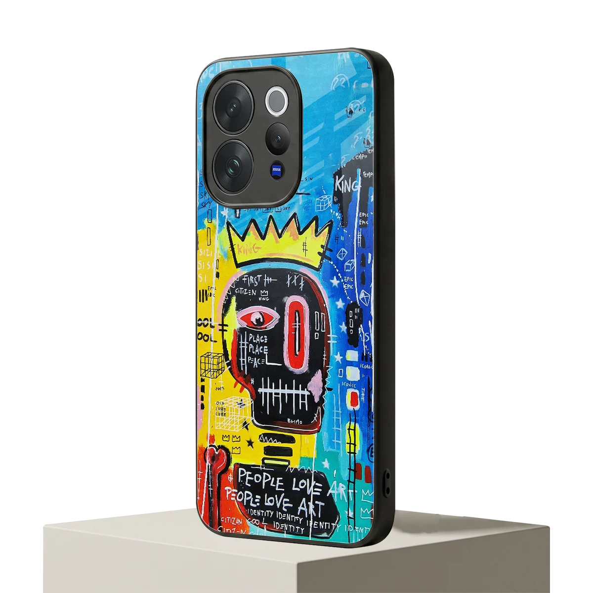 Royal Graffiti vivo v70 mobile cover | shockproof glass phone case