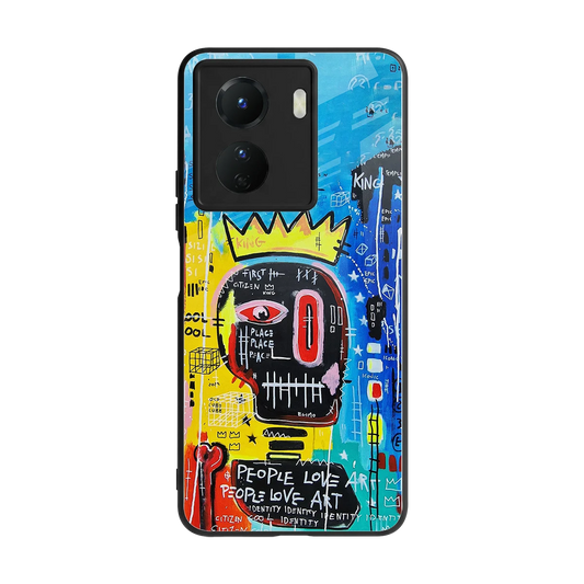 Royal Graffiti back phone cover | glass case for vivo y16