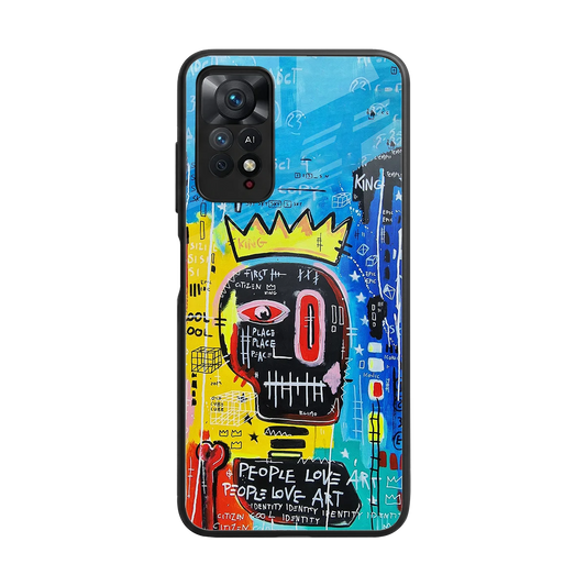 Royal Graffiti back phone cover | glass case for redmi note 11 pro
