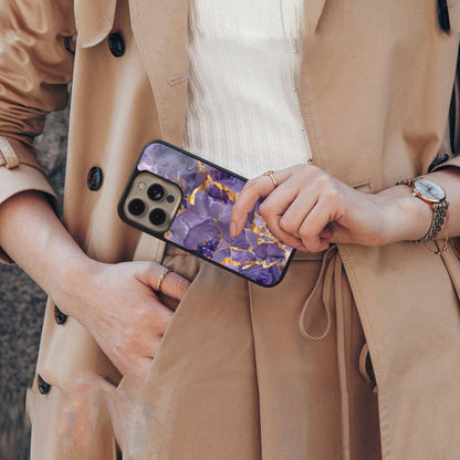 Royal Amethyst Phone Case for Iphone 16 | Glass Case
