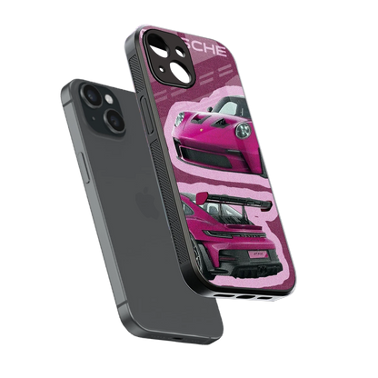 Ruby Star sleek iphone 14 cover with tempered glass back and TPU edges