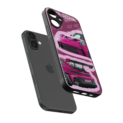 Ruby Star sleek iphone 16 plus cover with tempered glass back and TPU edges