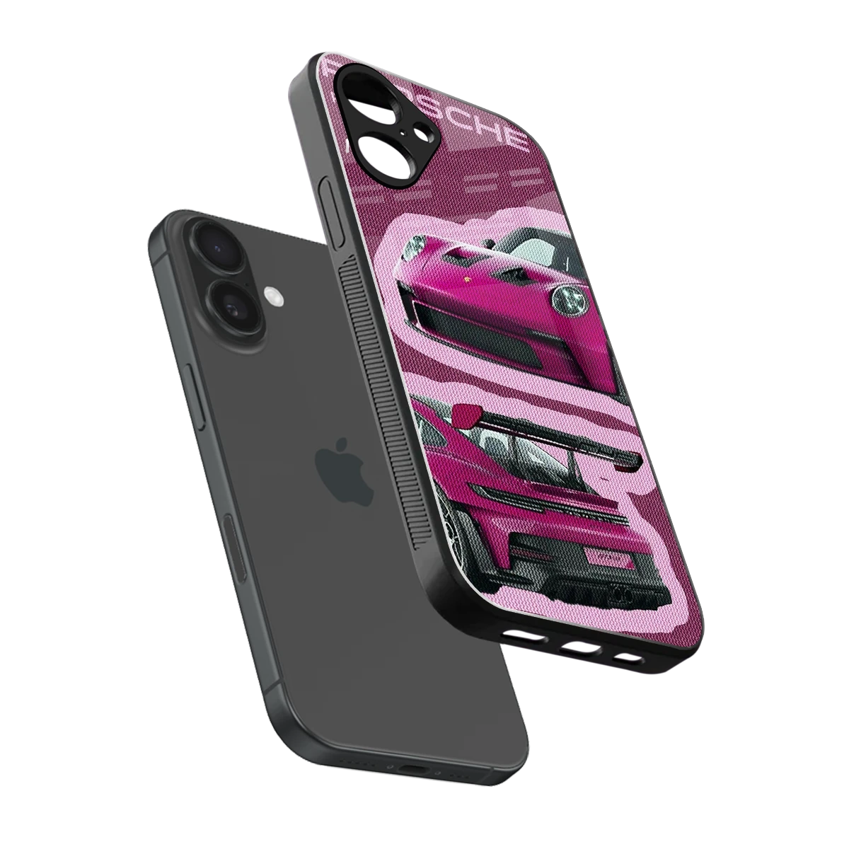 Ruby Star sleek iPhone 16 cover with tempered glass back and TPU edges