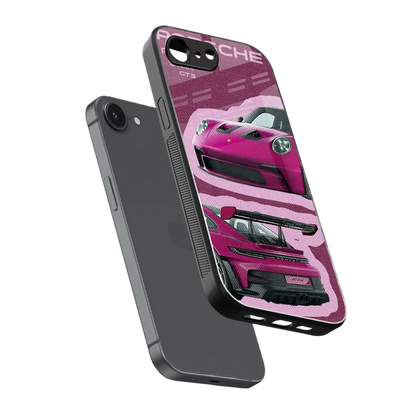 Ruby Star sleek iphone 17e cover with tempered glass back and TPU edges