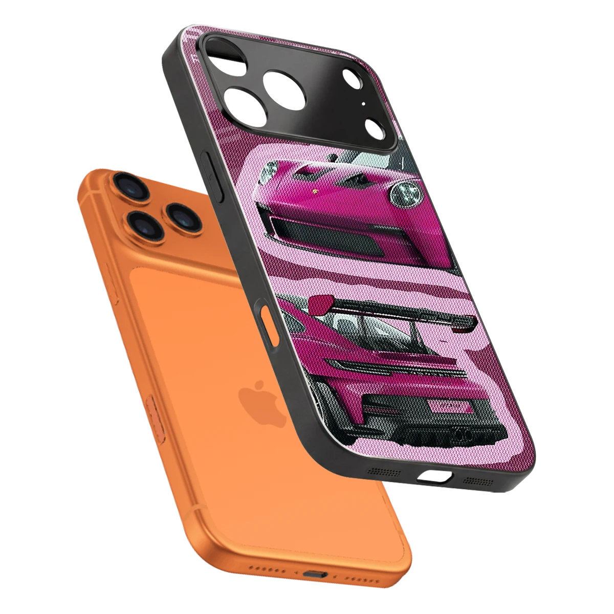 Ruby Star sleek iphone 17 pro cover with tempered glass back and TPU edges