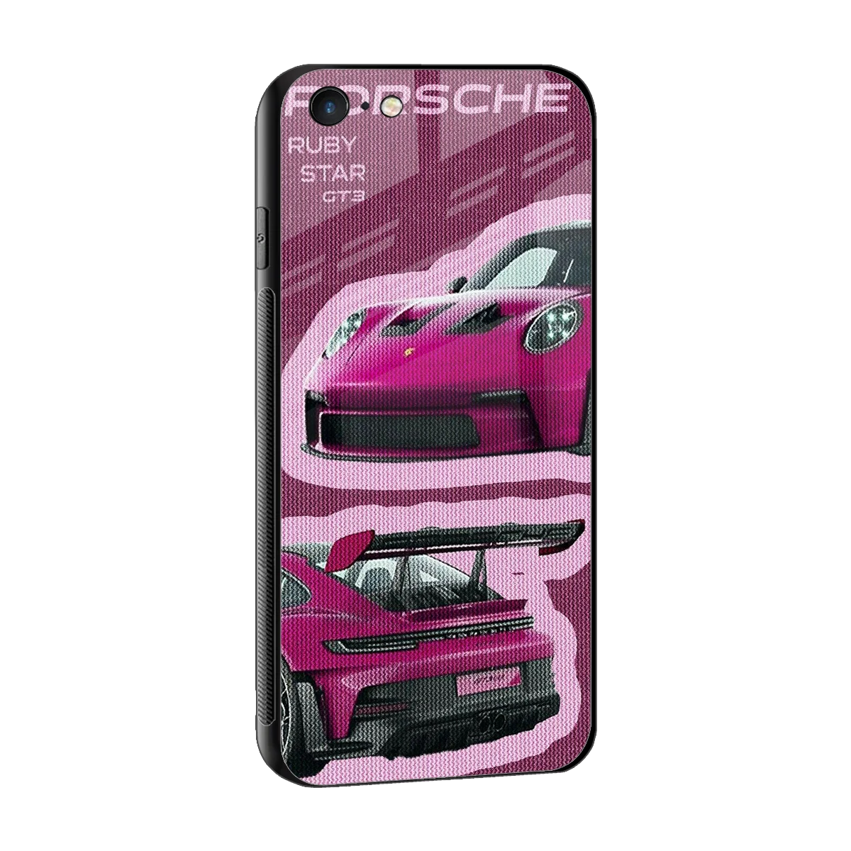 Ruby Star sleek iphone 6s plus cover with tempered glass back and TPU edges