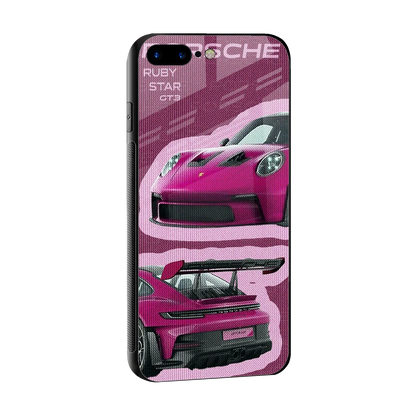 Ruby Star sleek iphone 8 plus cover with tempered glass back and TPU edges