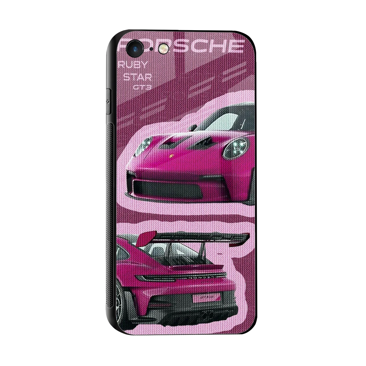 Ruby Star sleek iphone 7 cover with tempered glass back and TPU edges