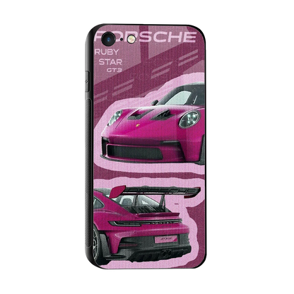 Ruby Star sleek iphone 7 cover with tempered glass back and TPU edges