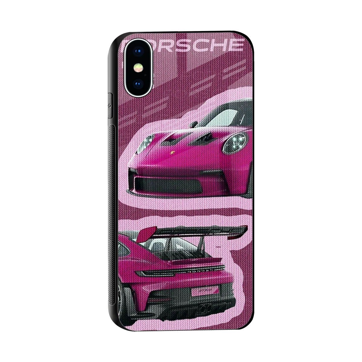 Ruby Star sleek iphone xs cover with tempered glass back and TPU edges