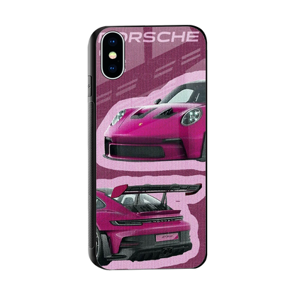 Ruby Star sleek iphone xs cover with tempered glass back and TPU edges
