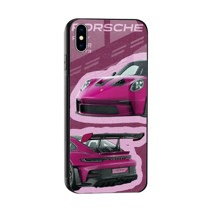 Ruby Star sleek iphone xs max cover with tempered glass back and TPU edges