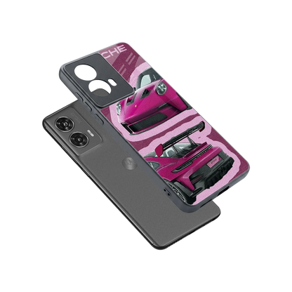 Ruby Star sleek motorola edge 50 fusion cover with tempered glass back and TPU edges