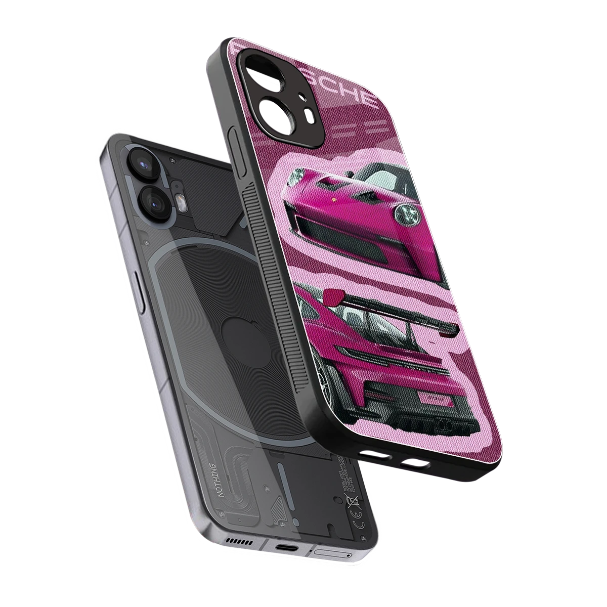 Ruby Star sleek nothing phone 2 cover with tempered glass back and TPU edges