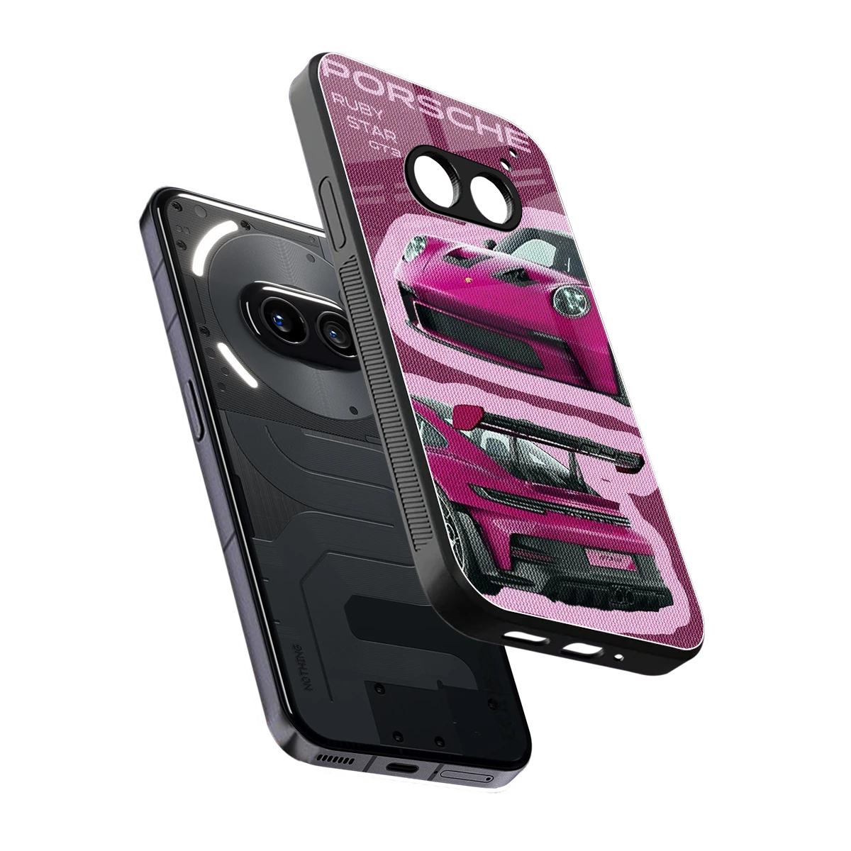 Ruby Star sleek nothing phone 2a cover with tempered glass back and TPU edges