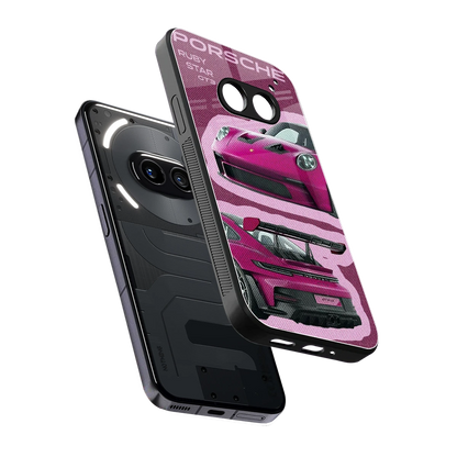 Ruby Star sleek nothing phone 2a cover with tempered glass back and TPU edges