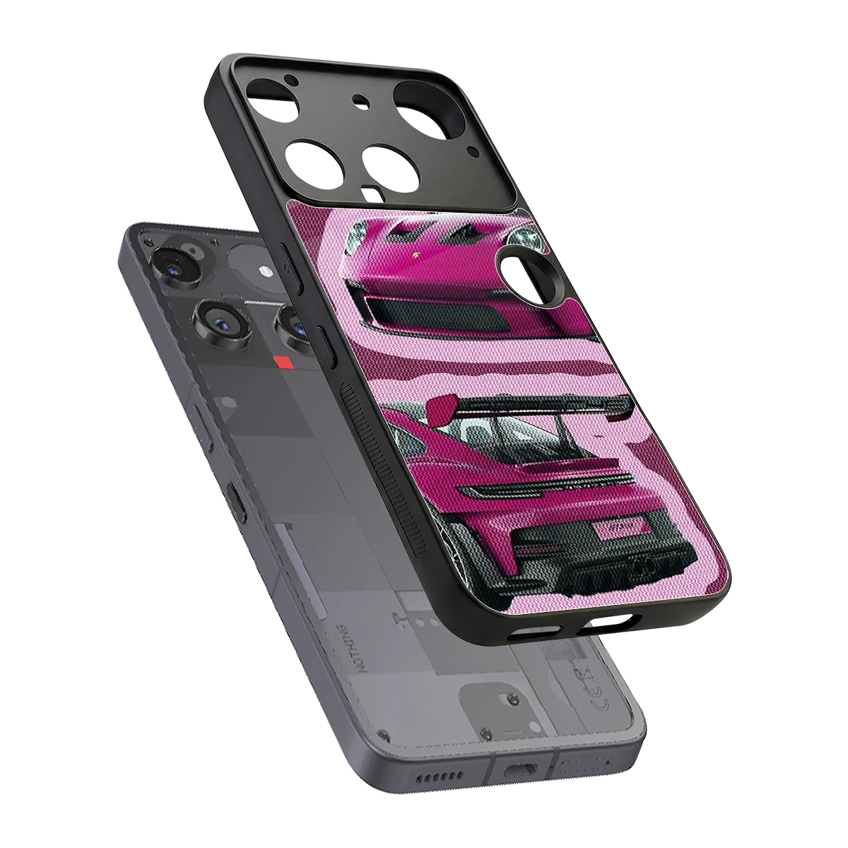 Ruby Star sleek nothing phone 3 cover with tempered glass back and TPU edges