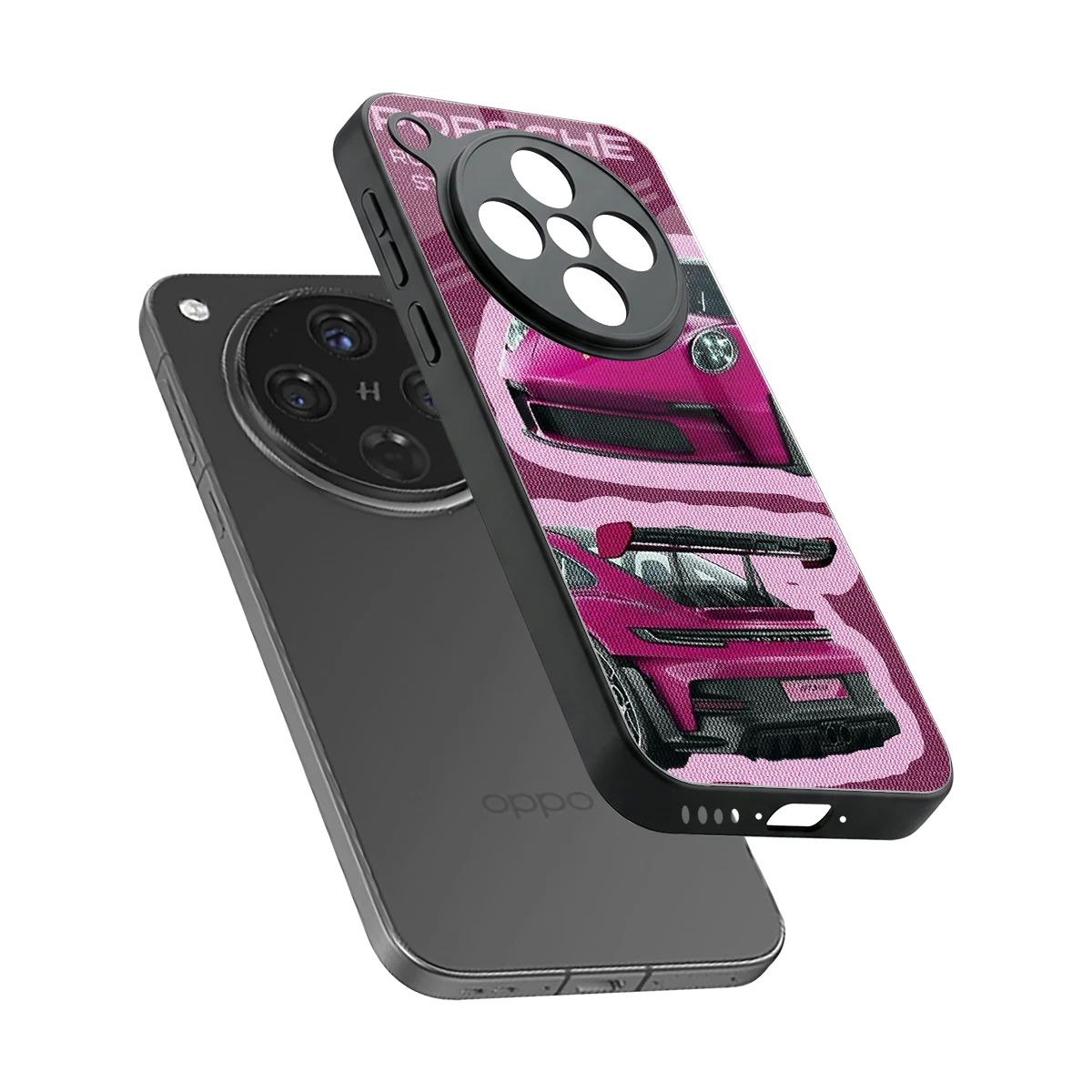 Ruby Star sleek oppo find x8 cover with tempered glass back and TPU edges