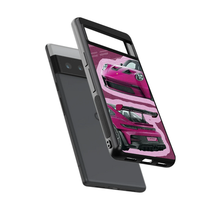 Ruby Star sleek google pixel 6 pro cover with tempered glass back and TPU edges