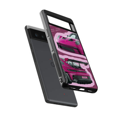 Ruby Star sleek google pixel 6 cover with tempered glass back and TPU edges