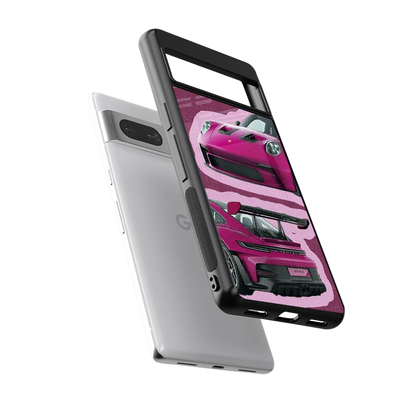 Ruby Star sleek google pixel 7a cover with tempered glass back and TPU edges