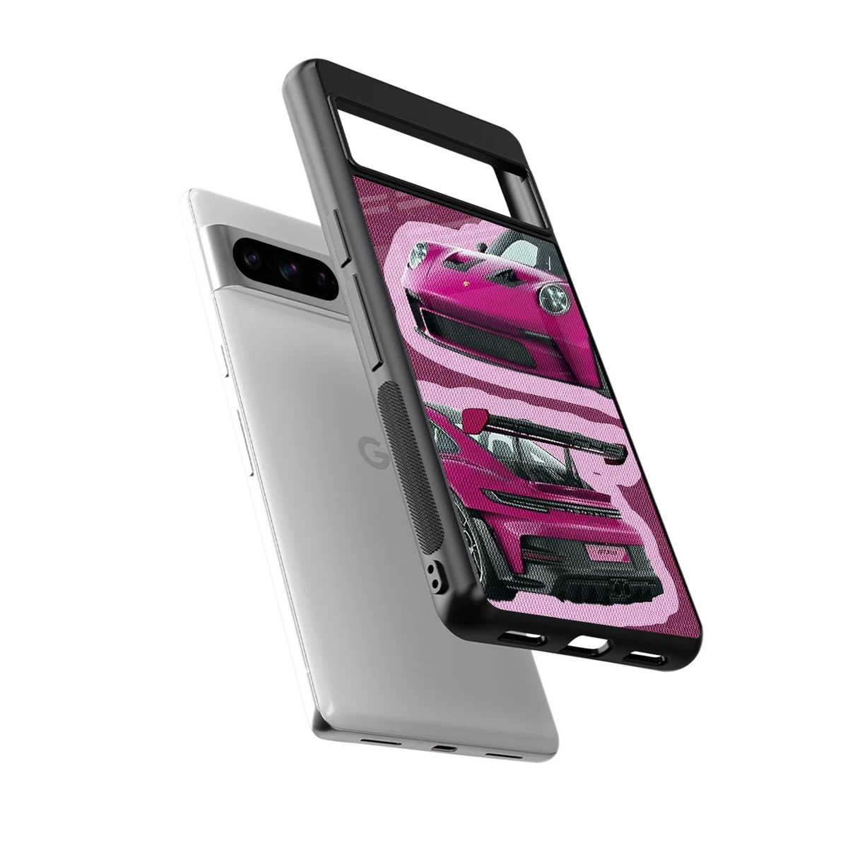 Ruby Star sleek google pixel 8 pro cover with tempered glass back and TPU edges