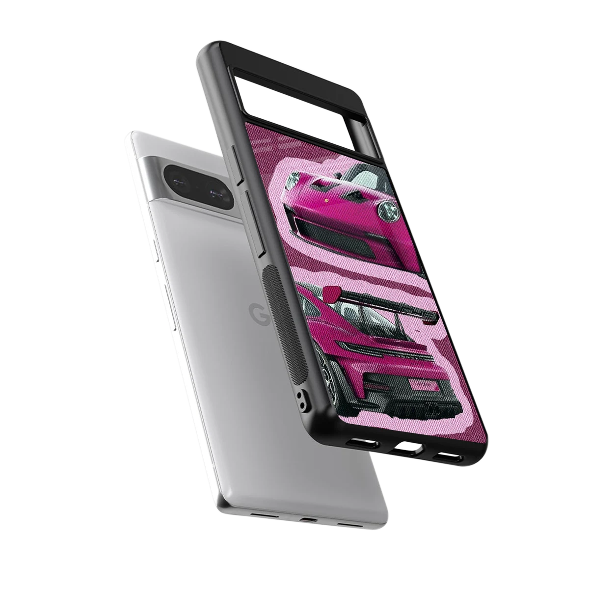 Ruby Star sleek google pixel 8 cover with tempered glass back and TPU edges