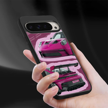 Ruby Star sleek google pixel 9 pro cover with tempered glass back and TPU edges