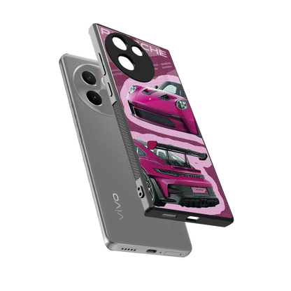 Ruby Star sleek vivo v30e cover with tempered glass back and TPU edges