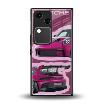 Ruby Star back phone cover | glass case for vivo v30