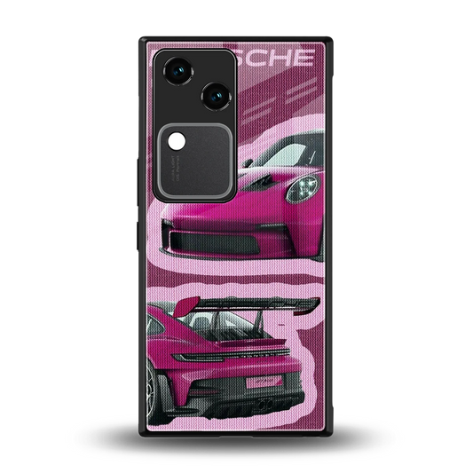 Ruby Star back phone cover | glass case for vivo v30