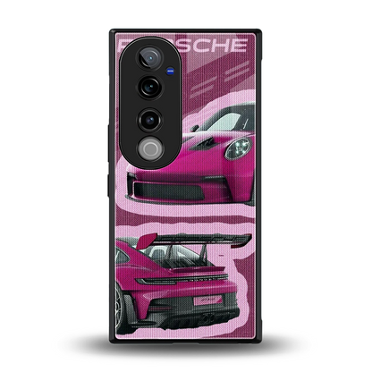 Ruby Star back phone cover | glass case for vivo v40 pro