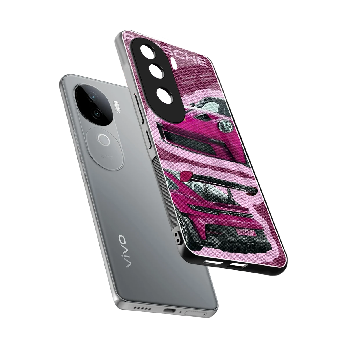 Ruby Star sleek vivo v40e cover with tempered glass back and TPU edges