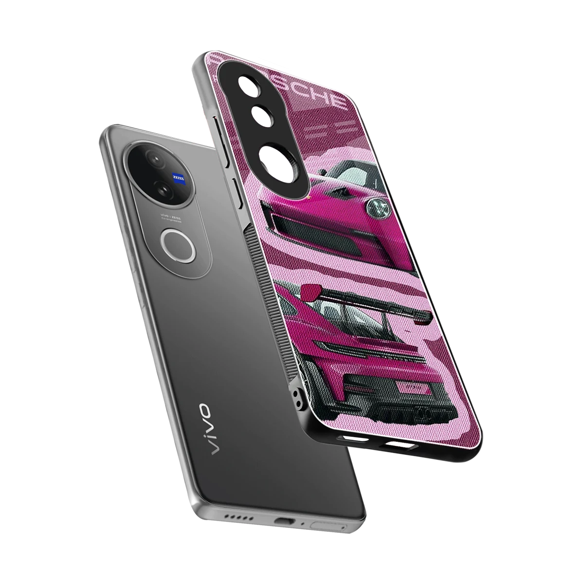 Ruby Star sleek vivo v50 cover with tempered glass back and TPU edges