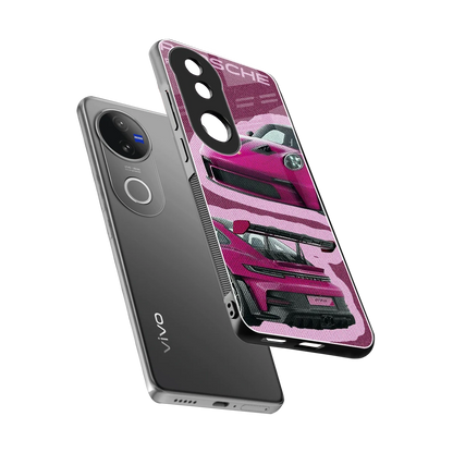 Ruby Star sleek vivo v50 cover with tempered glass back and TPU edges