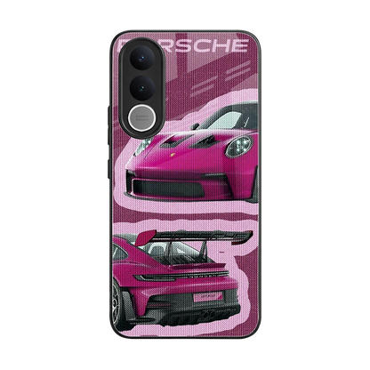 Ruby Star back phone cover | glass case for vivo v70 fe