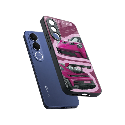 Ruby Star sleek vivo v70 fe cover with tempered glass back and TPU edges
