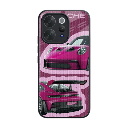 Ruby Star back phone cover | glass case for vivo v70