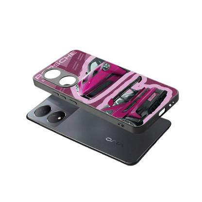 Ruby Star sleek Vivo-y100 cover with tempered glass back and TPU edges