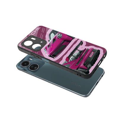 Ruby Star sleek vivo y16 cover with tempered glass back and TPU edges