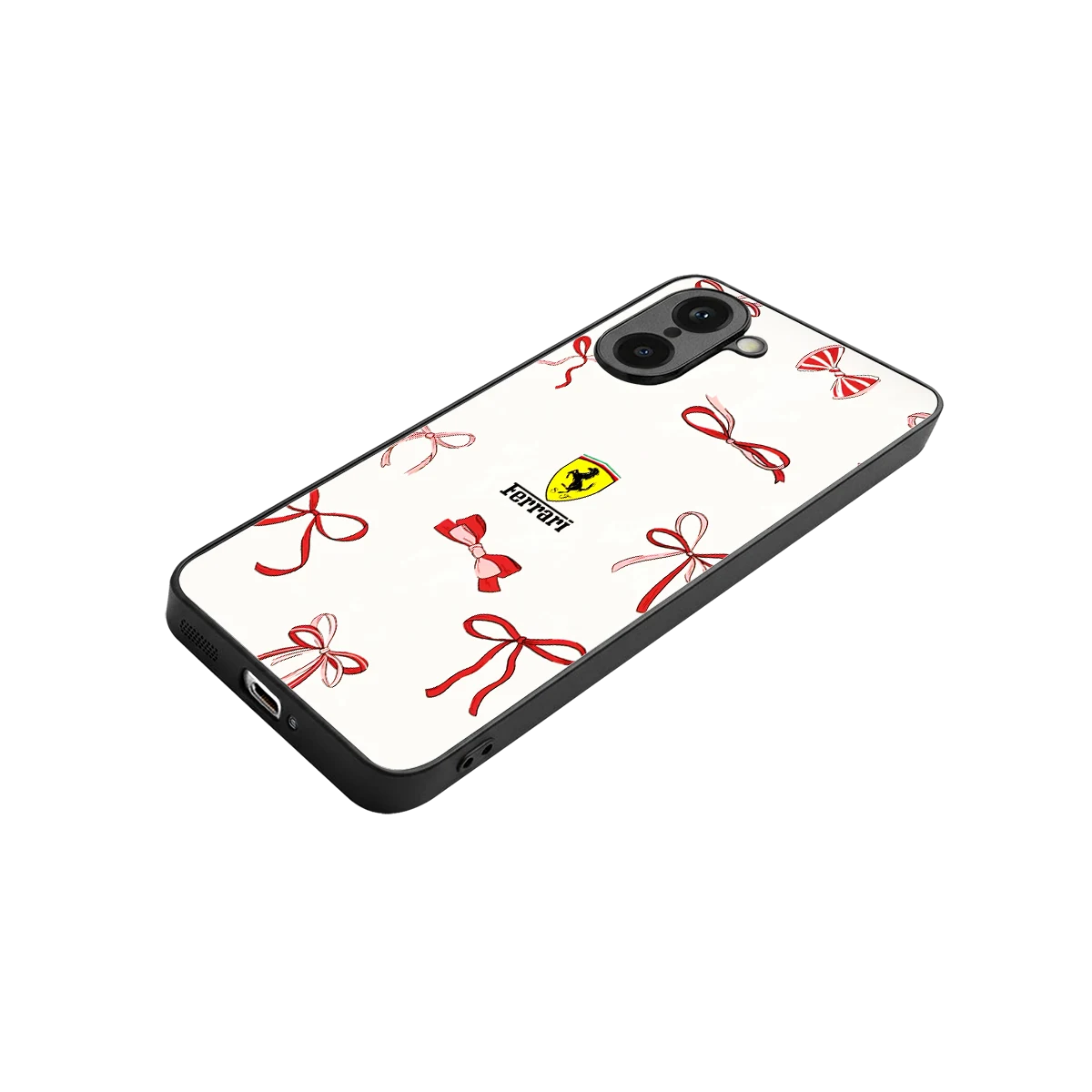 SF X Bows stylish phone case for oneplus nord ce5 5g | glossy glass and slim fit