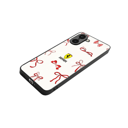 SF X Bows stylish phone case for oneplus nord ce5 5g | glossy glass and slim fit