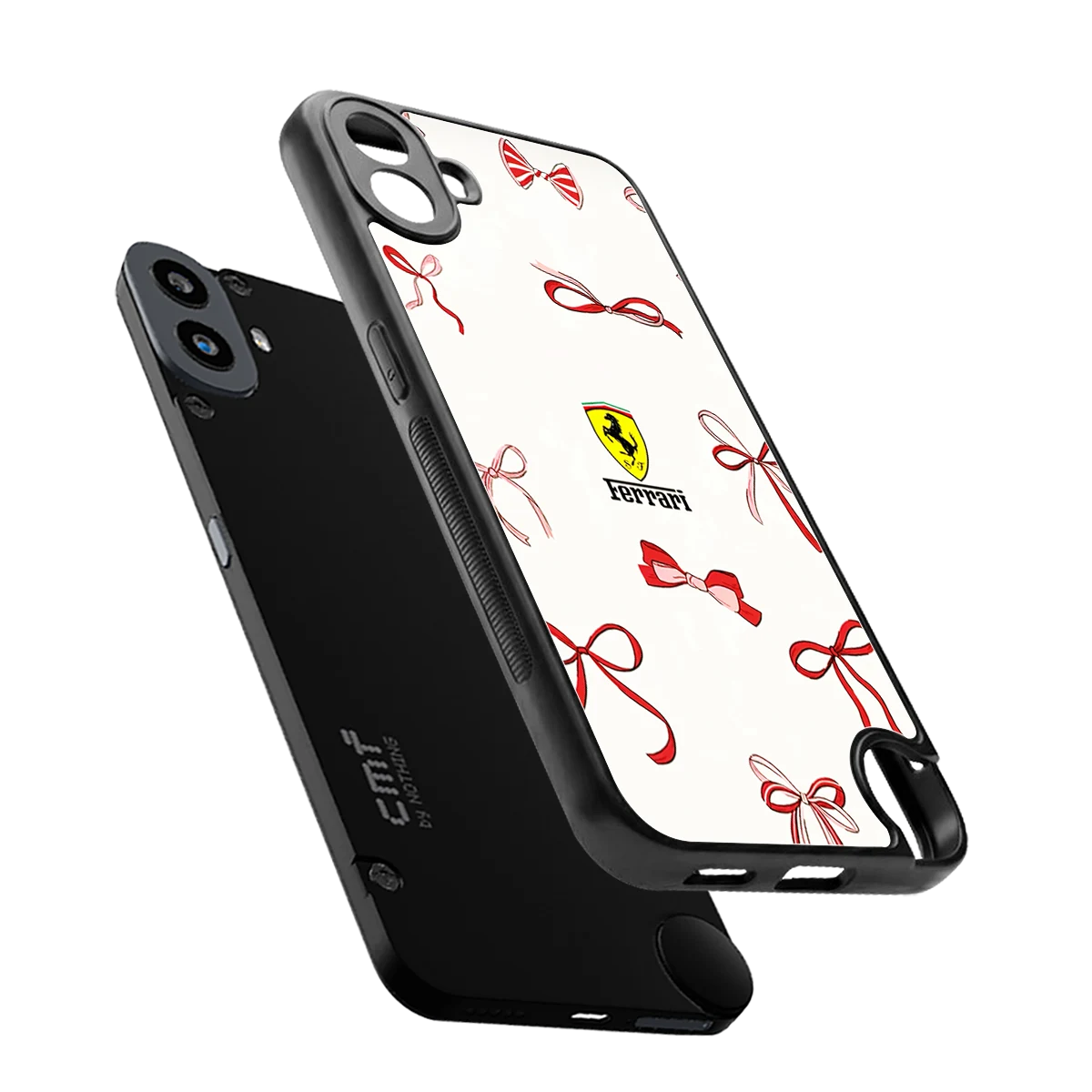 SF X Bows sleek cmf nothing phone 1 cover with tempered glass back and TPU edges