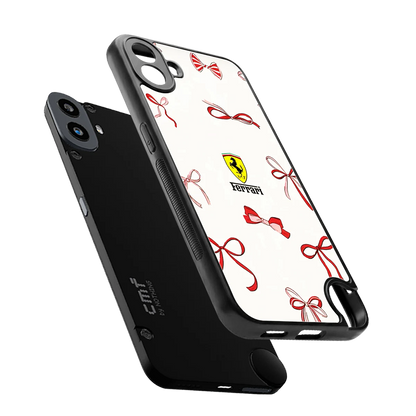SF X Bows sleek cmf nothing phone 1 cover with tempered glass back and TPU edges