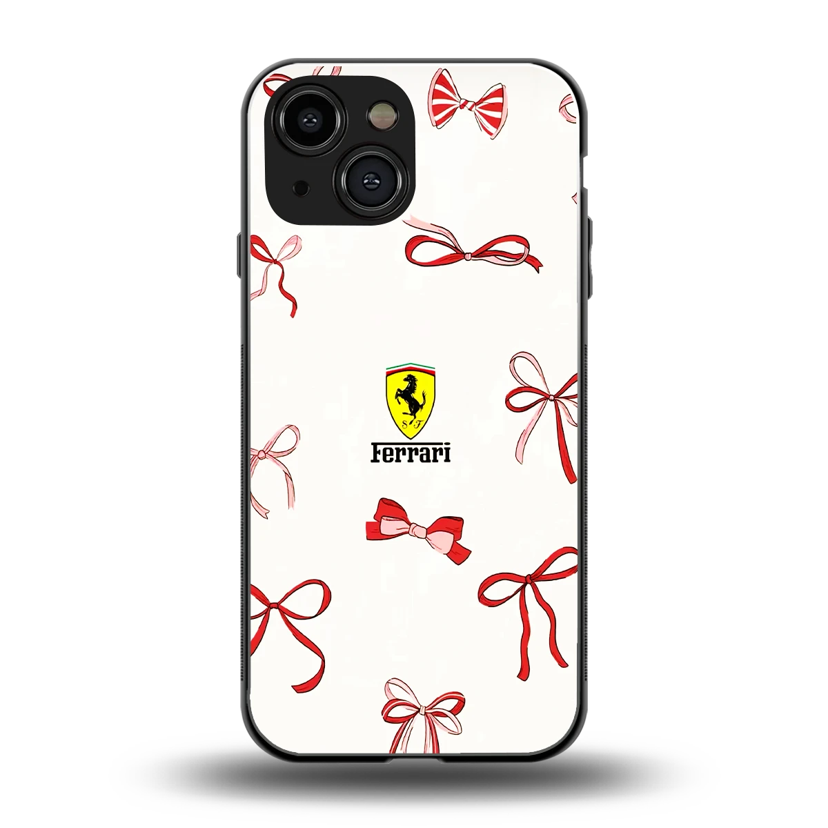 SF X Bows back phone cover | glass case for iphone 13 mini