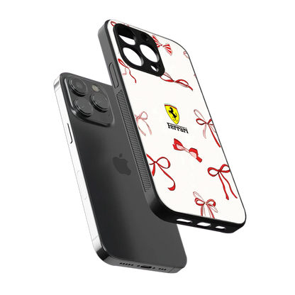 SF X Bows sleek iphone 13 pro cover with tempered glass back and TPU edges