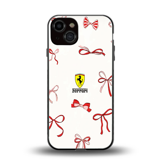 SF X Bows back phone cover | glass case for iphone 13