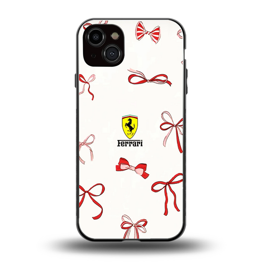 SF X Bows back phone cover | glass case for iphone 14 plus