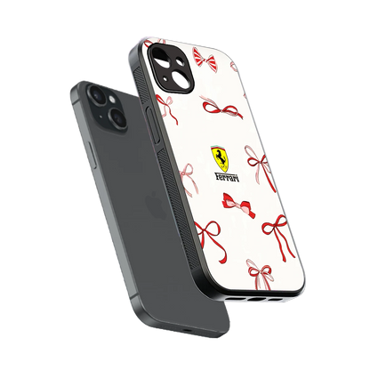 SF X Bows sleek iphone 15 plus cover with tempered glass back and TPU edges